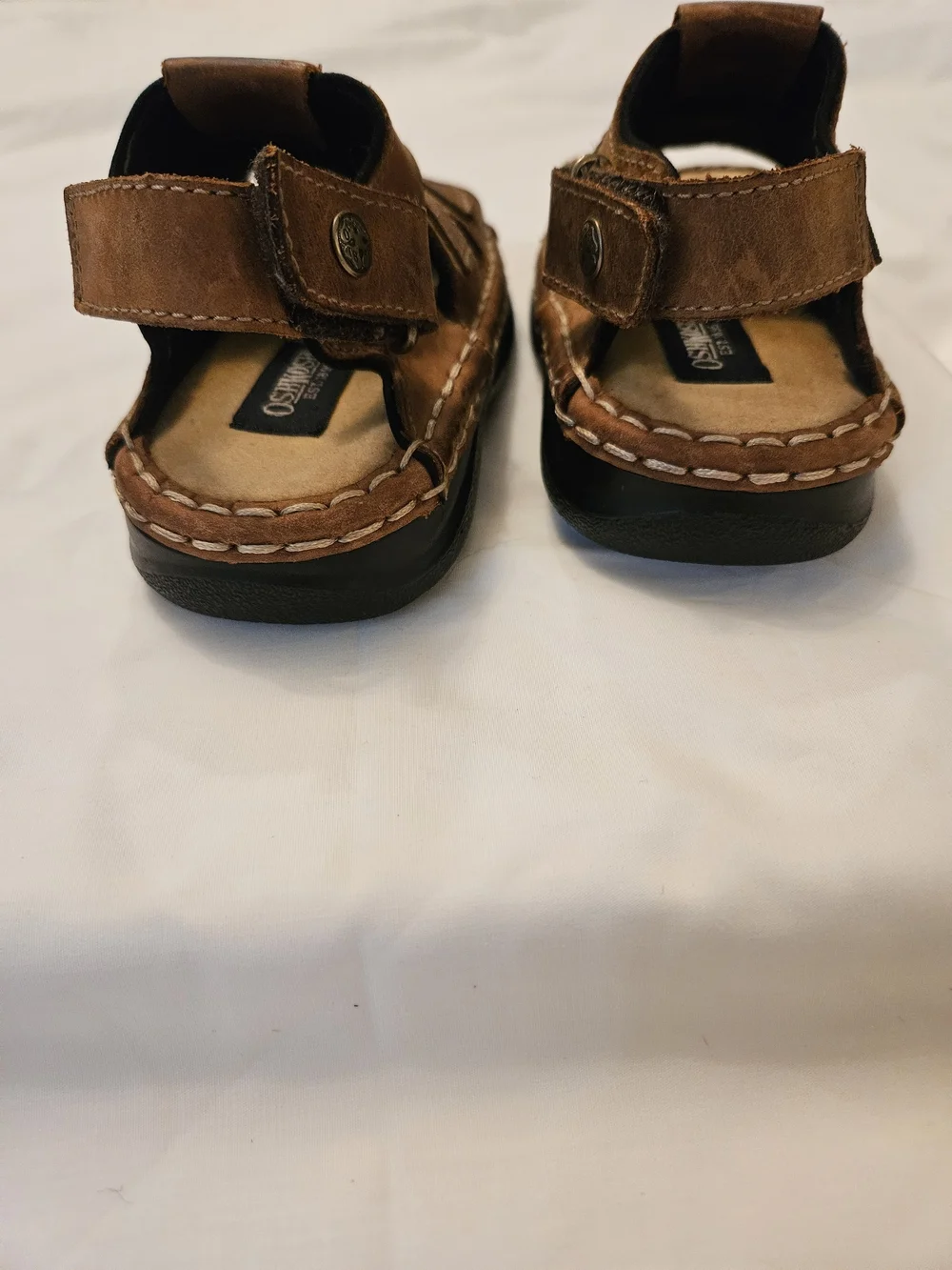 2000s Osh Kosh Toddler Brown Leather Fisherman Sandals - Adjustable Straps 9